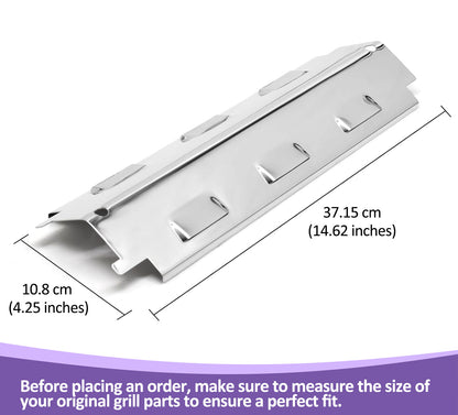 Set of 3 Replacement Heat Plate (14 5/8 inch) for Charbroil 463650414, Master Forge GD4215S, Brinkmann, Kenmore,and Other BBQ Grills