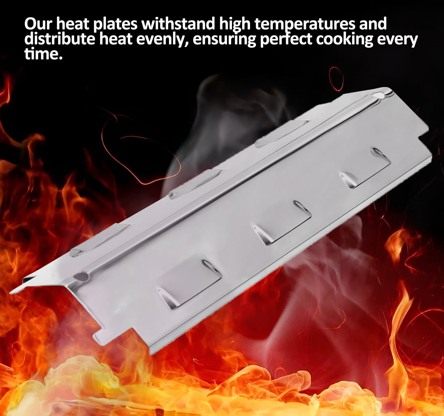 Set of 3 Replacement Heat Plate (14 5/8 inch) for Charbroil 463650414, Master Forge GD4215S, Brinkmann, Kenmore,and Other BBQ Grills