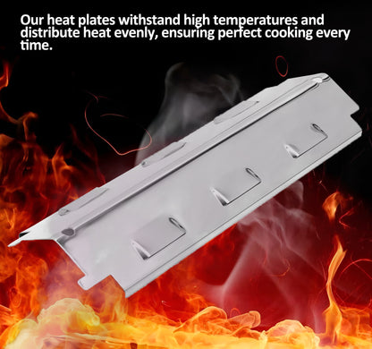 Set of 3 Replacement Heat Plate (14 5/8 inch) for Charbroil 463650414, Master Forge GD4215S, Brinkmann, Kenmore,and Other BBQ Grills