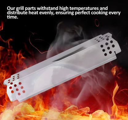 Heat Plates for Nexgrill 720-0830H, 720-0864, 720-0864M Gas Grill, Stainless Steel Grill Heat Shield Tent, Burner Cover, Flame Tamer for Home Depot Nexgrill 4 Burner 720-0830H Parts, 4 Pack