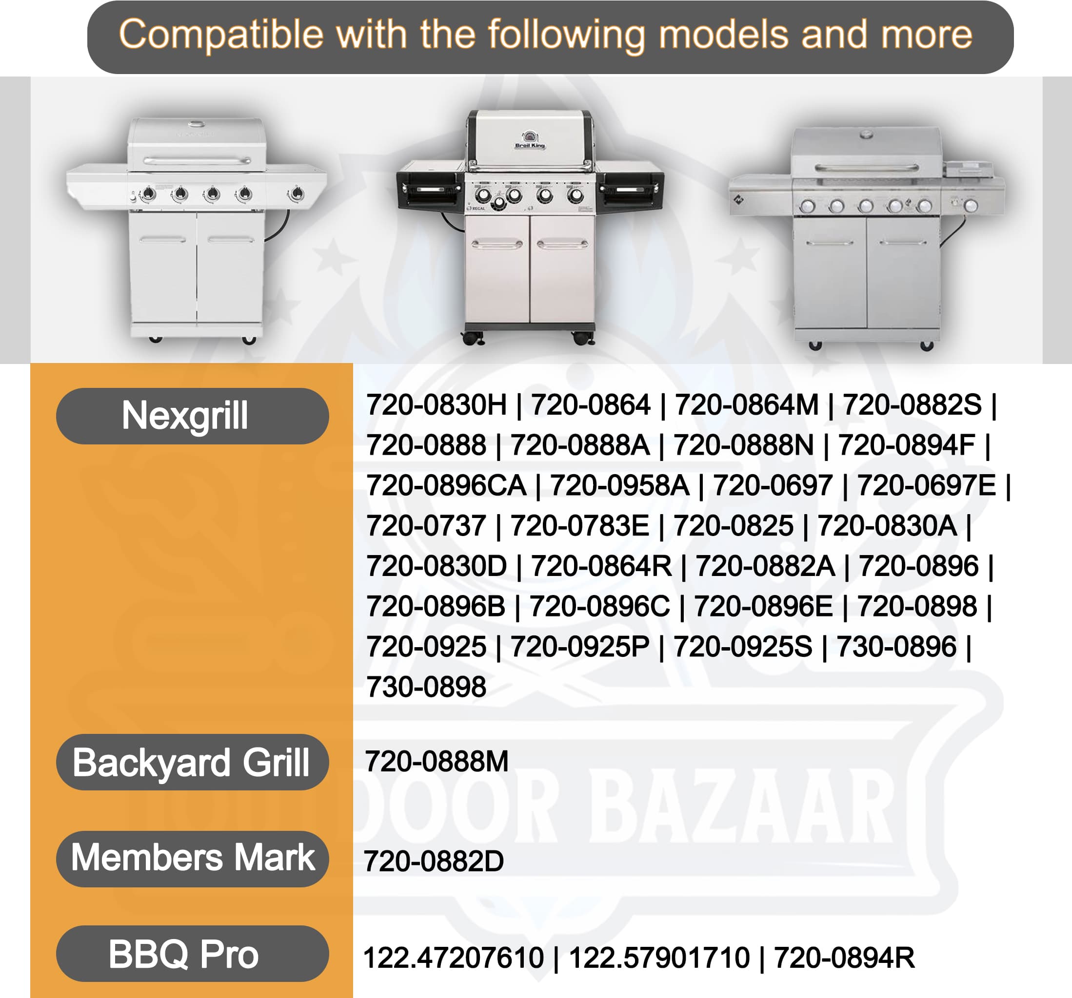 Heat Plates for Nexgrill 720 0830H 720 0864 720 0864M Gas Grill Sta Nordic BBQ Store