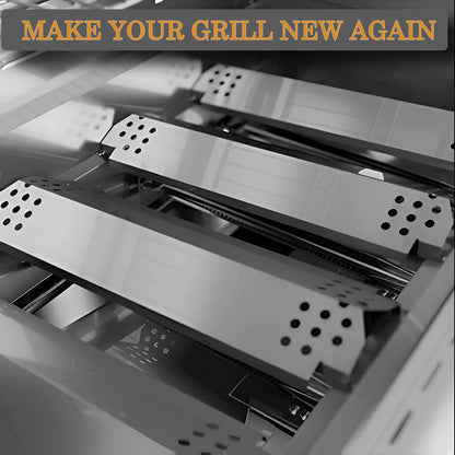 Heat Plates for Nexgrill 720-0830H, 720-0864, 720-0864M Gas Grill, Stainless Steel Grill Heat Shield Tent, Burner Cover, Flame Tamer for Home Depot Nexgrill 4 Burner 720-0830H Parts, 4 Pack