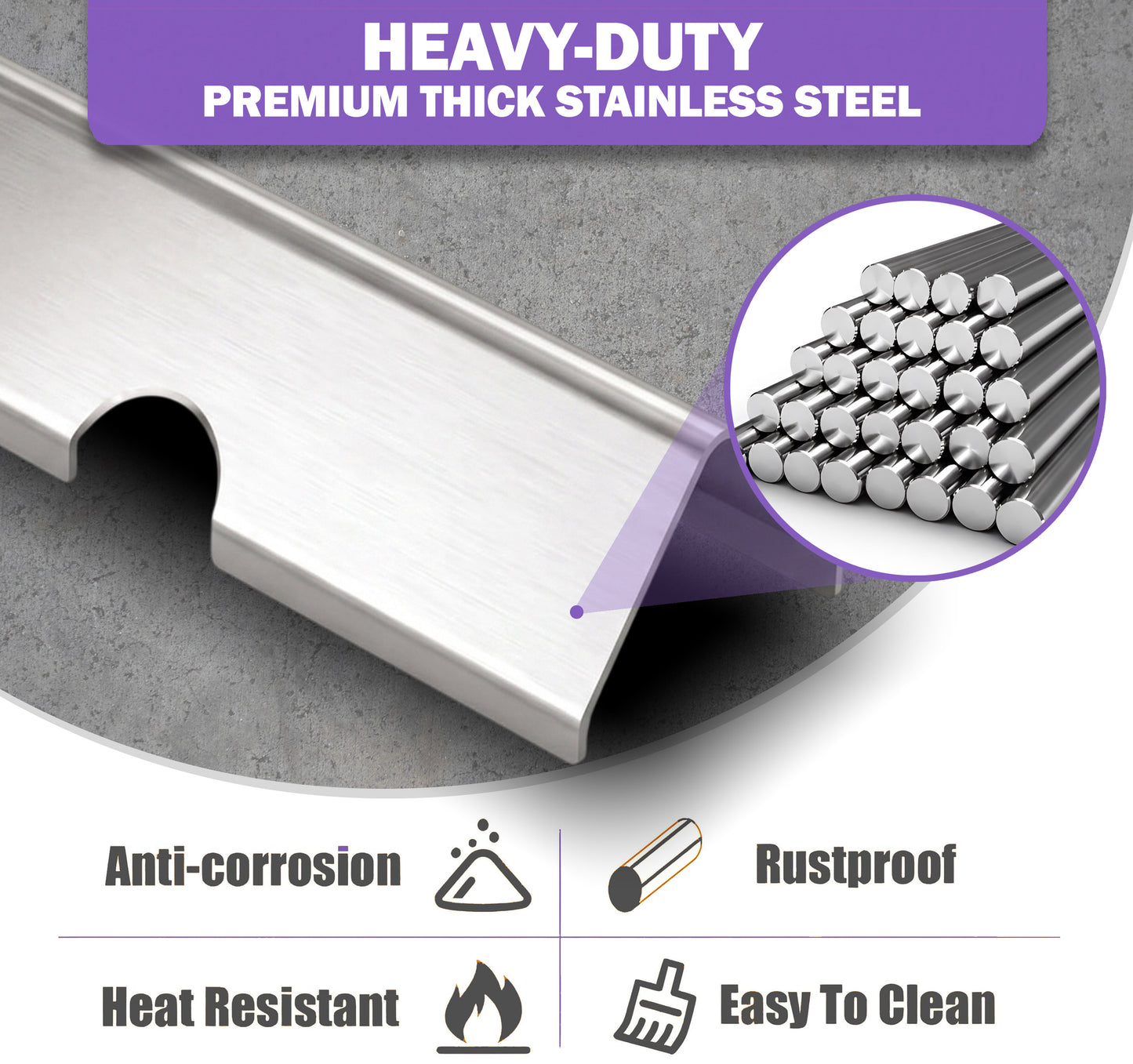 Flavorizer Bars for Weber Genesis II 300 & Genesis 300 Series Grills (2017 & newer) - Fits Genesis II S-310, S-315, S-325, S-330, S-335 Grills, Stainless Steel (Replaces 66032)