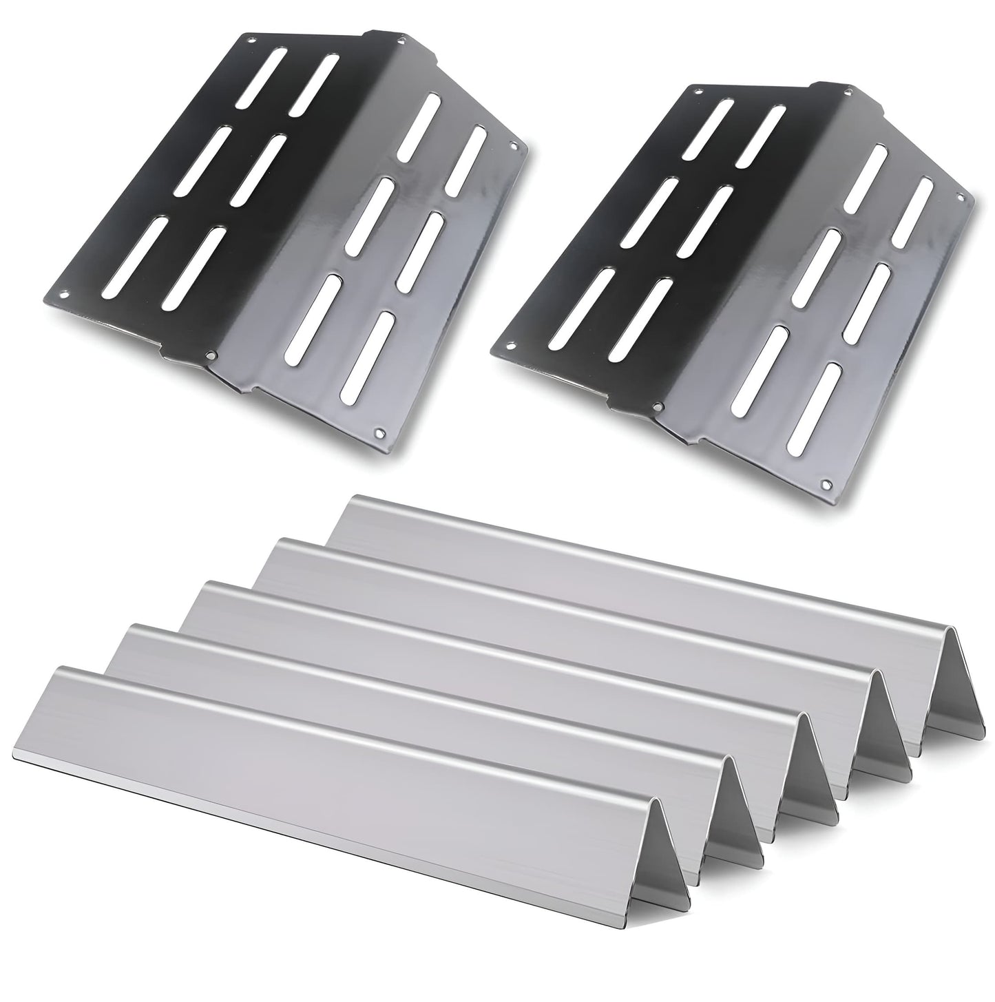 Weber Genesis Grill Reservedeler - 7620 Flavorizer Bars (Brennerbeskyttere) & 7622 Varmereflektor Sett for E-310, E-320, E-330, S-330 (300 Serien, Frontkontroll)