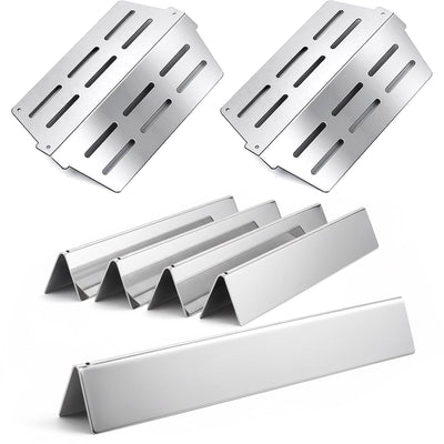 Weber Genesis Grill Parts – 7620 Flavorizer Bars & 7622 Heat Deflector Set for E-310, E-320, E-330, S-330 (300 series, Front Burner Controls)