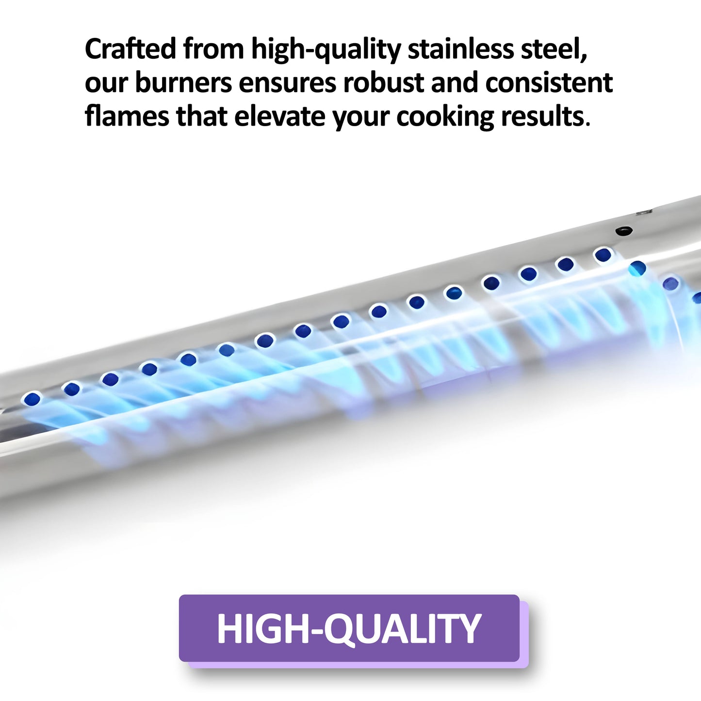 Set of 4 Stainless Steel Burners for Backyard Grill Model BY13-101-001-12, GBC1349W, GBC1449W