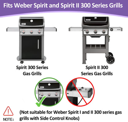 7636 Flavorizer Bars & 69787 Burners Replacement Set for Weber Spirit, Spirit II 300 & Spirit 2 GS4 Grills (E-310, E-320, E-330, S-310, S-320, S-330) (Front Control)