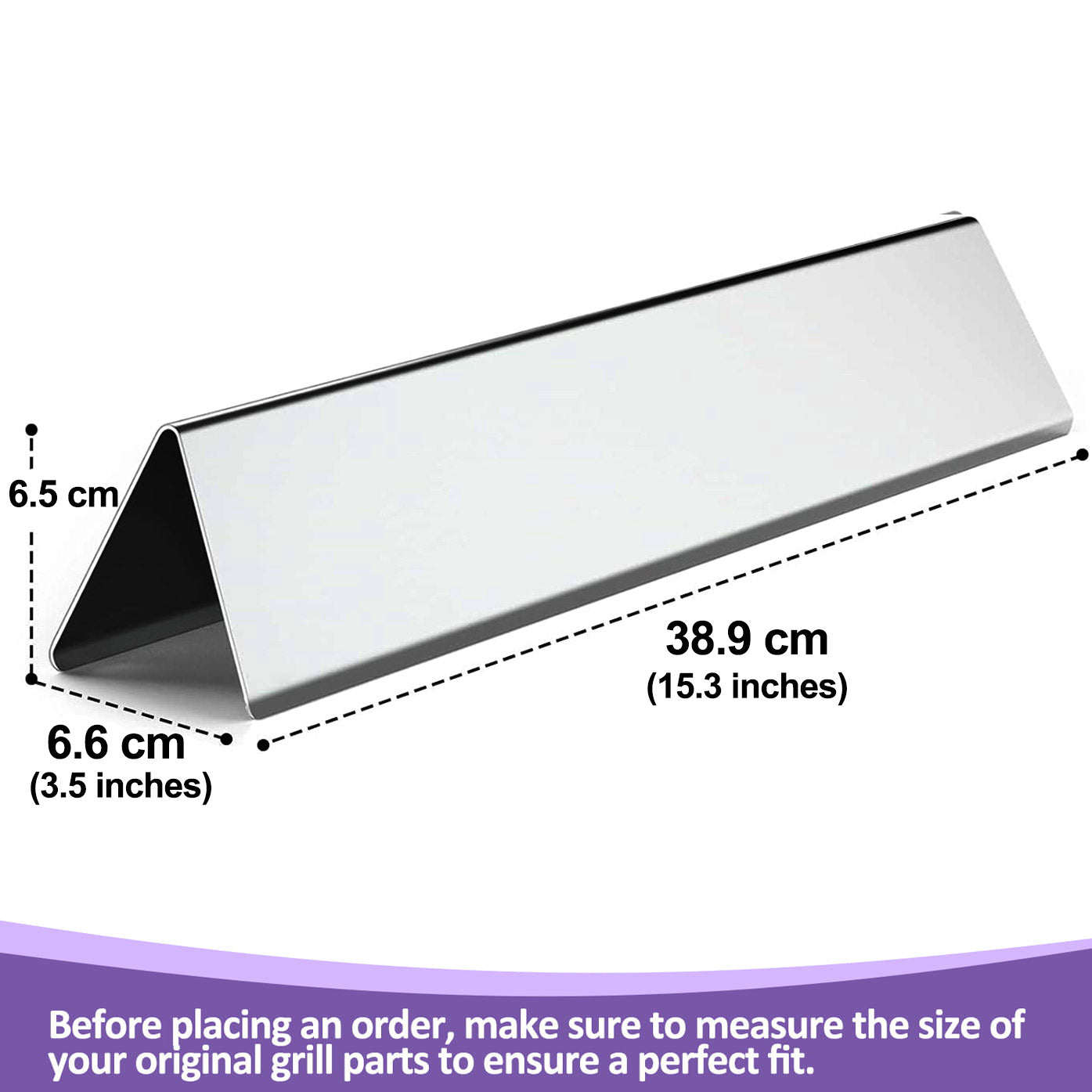 7636 Flavorizer Bars for Weber Spirit 300, Spirit II 300 & Spirit 2 GS4 Grills (E-310, E-320, E-330, S-310, S-320, S-330) (Front-Mounted Burner Controls), Stainless Steel