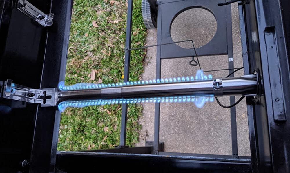 Universella Brännare | Justerbar Längd 35,5 cm till 48,5 cm | Passar Landmann, Enders, Campingaz och Andra Europeiska Grillmärken, Rostfritt stål (Set med 4)