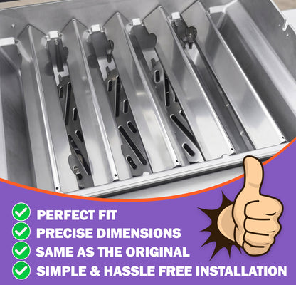 Flavorizer Bars for Weber Genesis II 300 & Genesis 300 Series Grills (2017 & newer) - Fits Genesis II S-310, S-315, S-325, S-330, S-335 Grills, Stainless Steel (Replaces 66032)