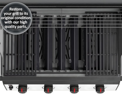 66033 Flavorizer Bars -poltinsuojat Weber GS4 Genesis II 400 / LX 400 -sarjan grilleihin E-410, S-410, SE-410, E-435, S-435, LX E/S-440 kaasugrilleihin, posliiniemaloitu teräs