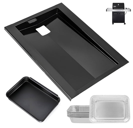 Grease Tray Set for Weber Spirit 300 Series Grills (2009-2012 Side Controls) | Fits E-310, E-320, EP-310, EP-320, SP-310 & More | Replaces 91354
