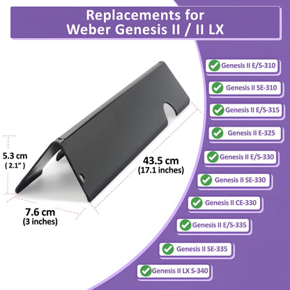 66032 Flavorizer Bars for Weber Genesis II 300 / LX 300 Series - Genesis II E-310/ E-315/ S-335 Grill Parts, Porcelain-Enameled Steel