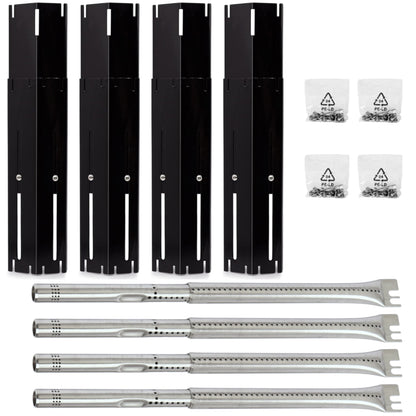 4-pack adjustable porcelain heat plates 30-51 cm & stainless steel burners 36-45 cm for Weber Char-Broil gas grills.
