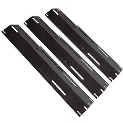 3-pack adjustable porcelain-steel heat tent flame tamers 30-51 cm for Weber, Napoleon, Char-Broil & gas grills.
