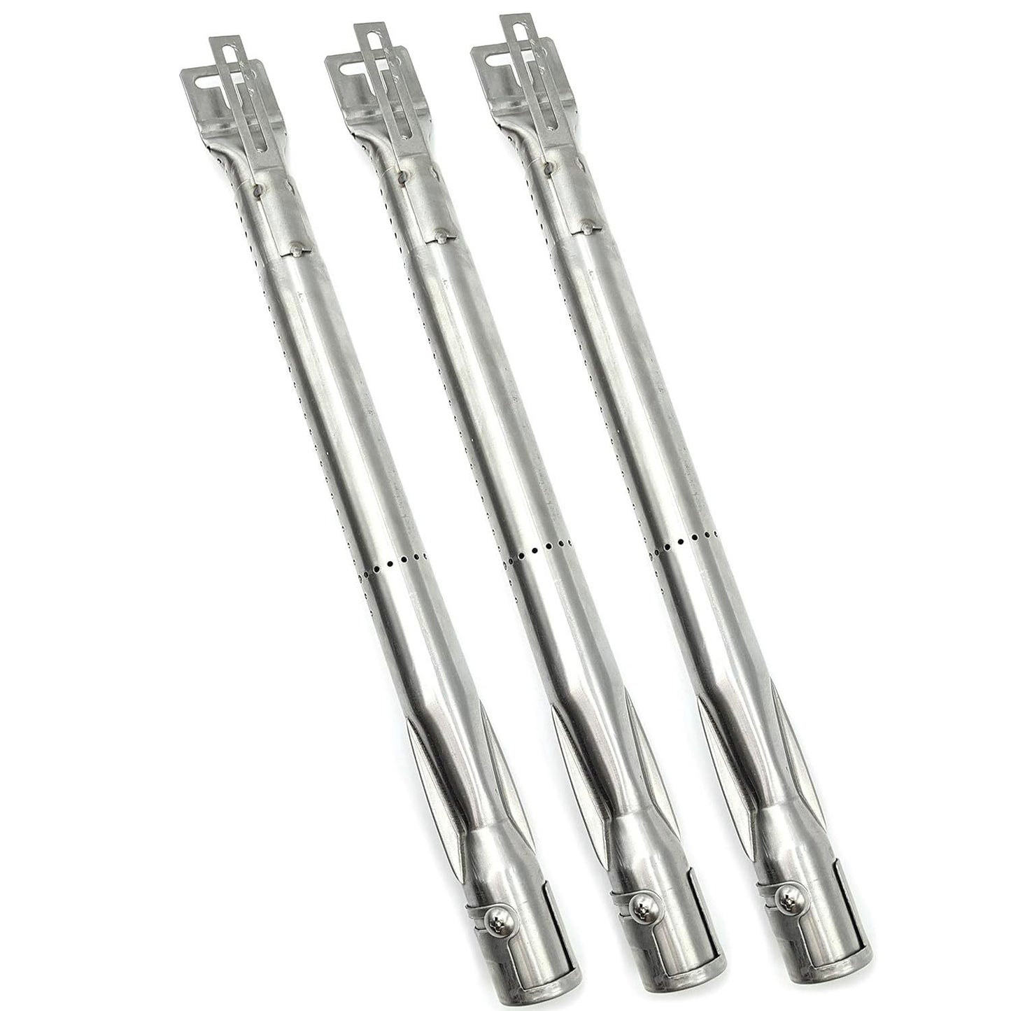 3-pack adjustable stainless steel burner tubes 35.5-48.5 cm for Kenmore, Char-Broil, Nexgrill & gas grills.