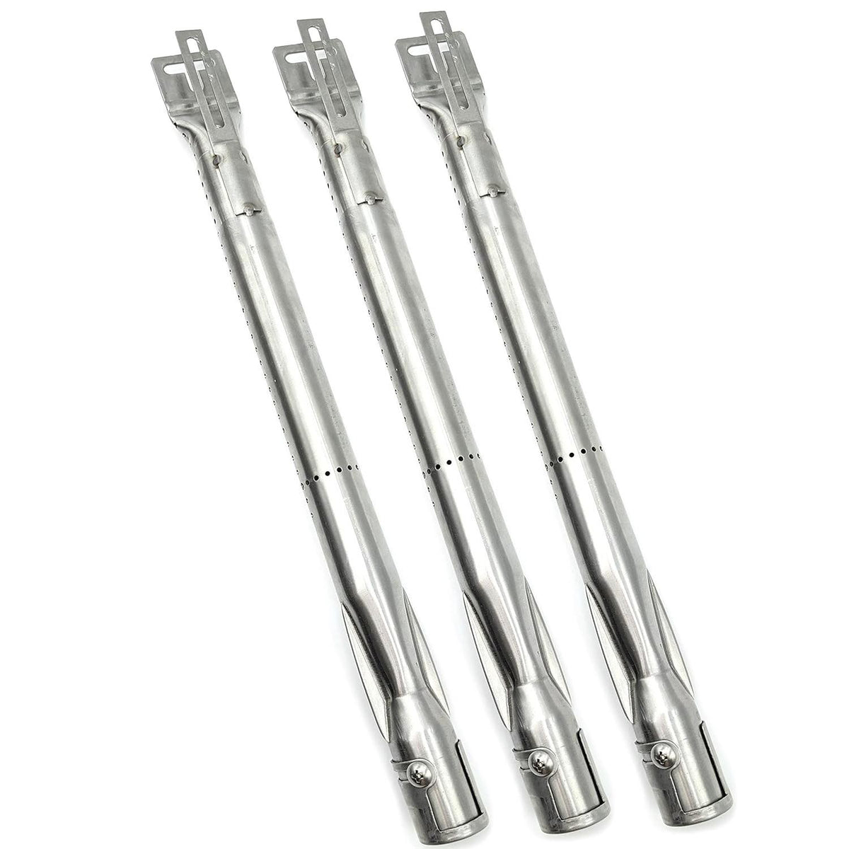 3-pack adjustable stainless steel burner tubes 35.5-48.5 cm for Kenmore, Char-Broil, Nexgrill & gas grills.