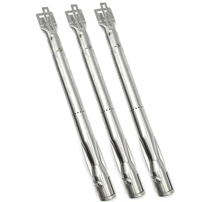 3-pack adjustable stainless steel burner tubes 35.5-48.5 cm for Kenmore, Char-Broil, Nexgrill & gas grills.