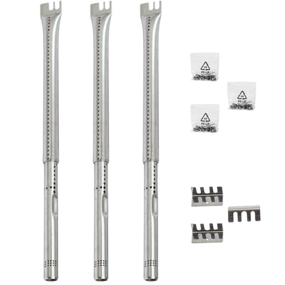 3-pack adjustable stainless steel burner tubes 36-45 cm for Kenmore, Char-Broil, Nexgrill & gas grills.