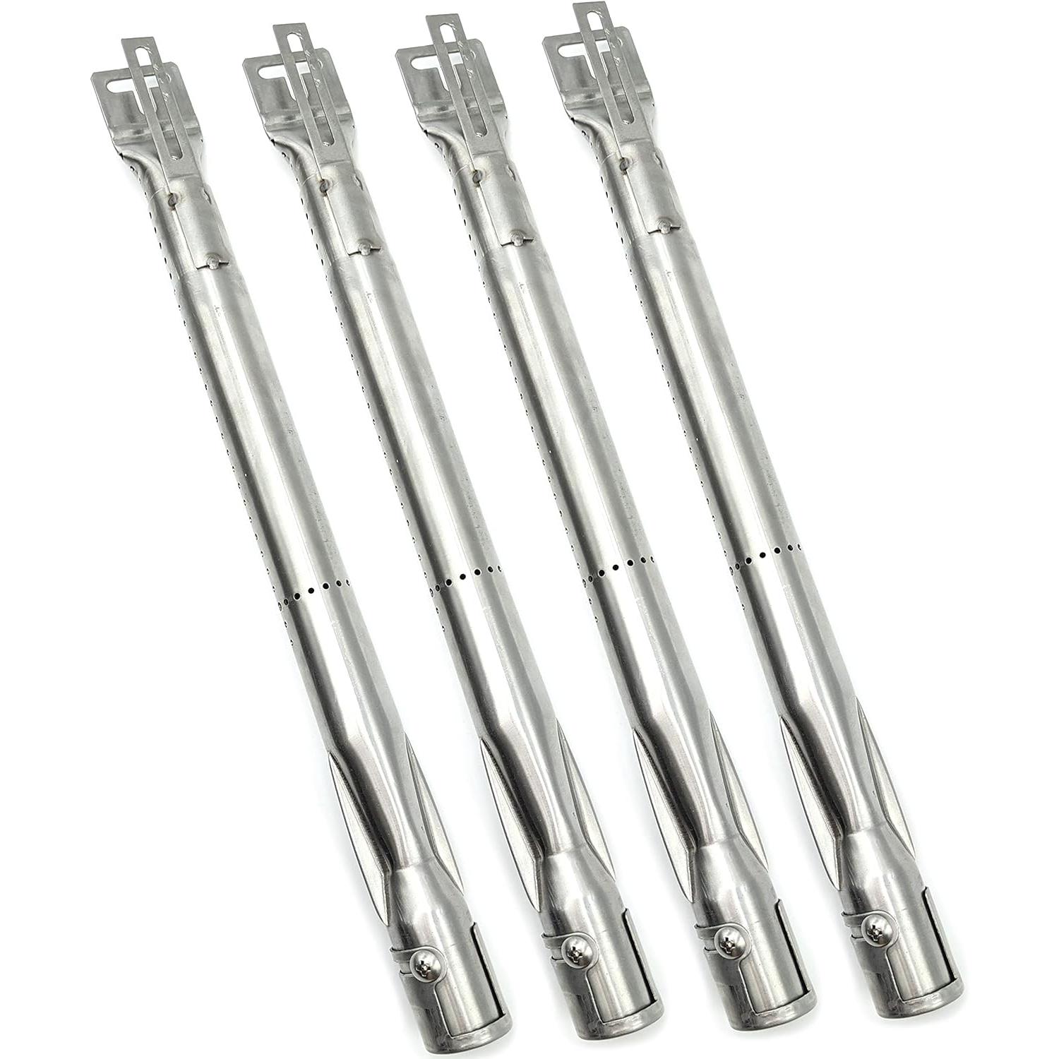 4-pack adjustable stainless steel burner tubes 35.5-48.5 cm for Napoleon, Kenmore, Char-Broil & gas grills.