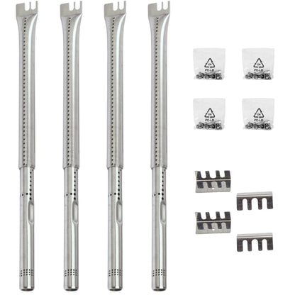 4-pack adjustable stainless steel burner tubes 36-45 cm for Kenmore, Char-Broil, Nexgrill & gas grills.