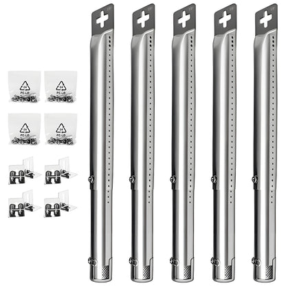5-pack adjustable stainless steel burner tubes 30.5-44.5 cm for Kenmore, Char-Broil, Nexgrill & gas grills.