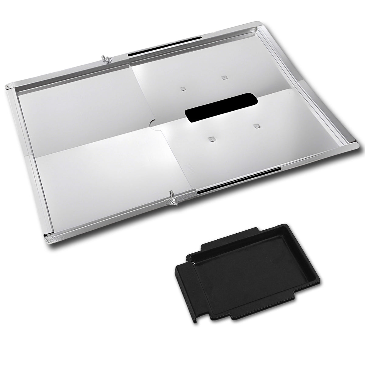Adjustable steel grease drip tray 30-46 cm with catch cup for 1-3 burner Weber Spirit, Genesis & gas grills.