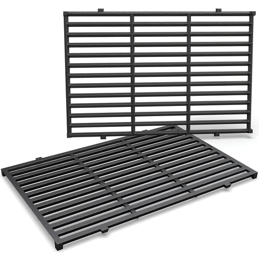 7638 Cast iron Grill Grates for Weber Spirit 300 Series (E-310/E-320/S-310/S-320), Spirit 700, Silver/Gold/Platinum B & C, Genesis 1000-5000 Gas Grills, 44.5 cm x 30.2 cm each