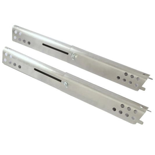 Set of Two Adjustable Length Stainless Steel Replacement Heat Plates for Charbroil Performance Series Grills