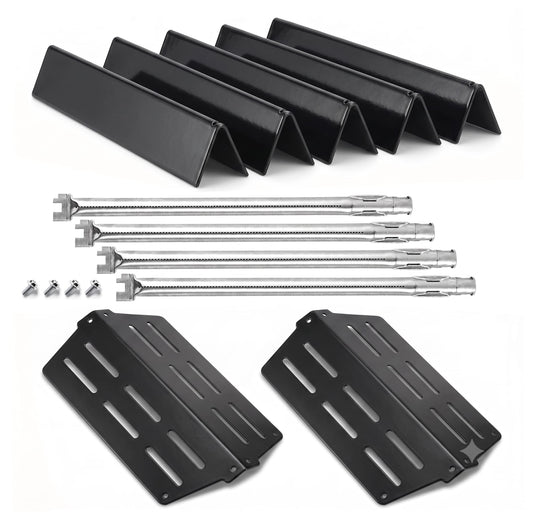 Flavorizer Bars, Burners & Heat Deflectors Set for Weber Genesis 330 Grills (2011–2016) - Fits Genesis S-330, ESP-330, Porcelain Enameled