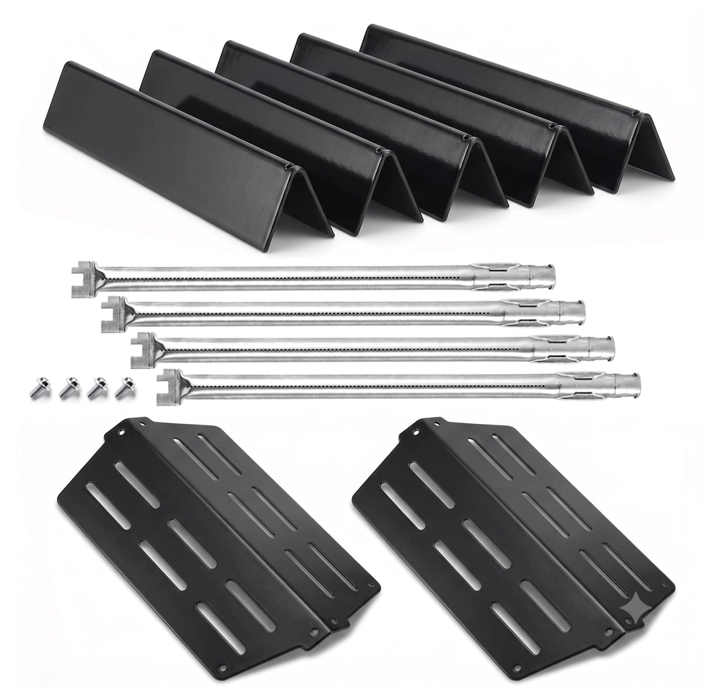 Porcelain Flavorizer bars, burner tubes & heat deflectors kit replacing Weber 7621, 7622 & 62752 for Genesis 300 (330) grills