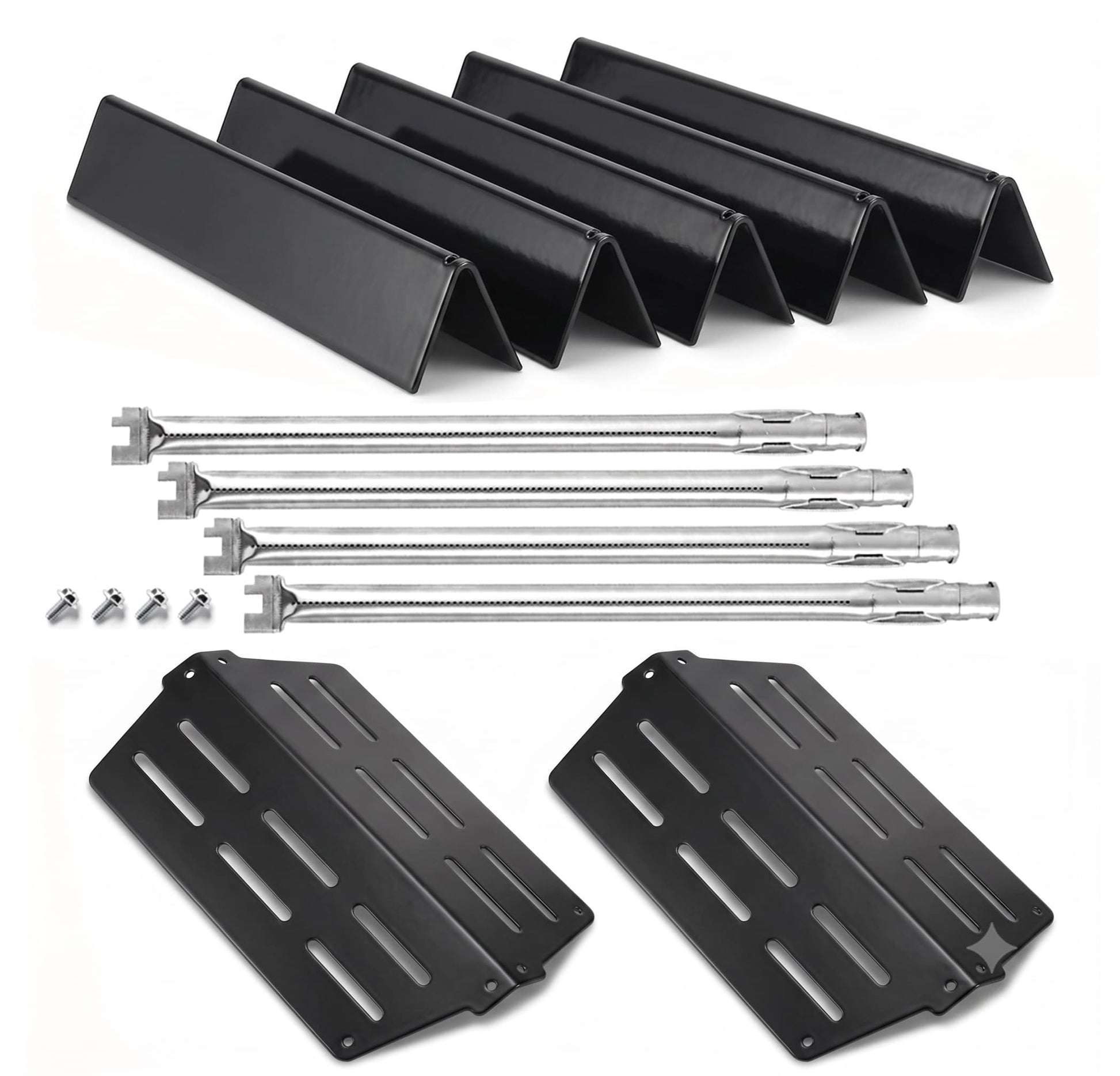 Porcelain Flavorizer bars, burner tubes & heat deflectors kit replacing Weber 7621, 7622 & 62752 for Genesis 300 (330) grills