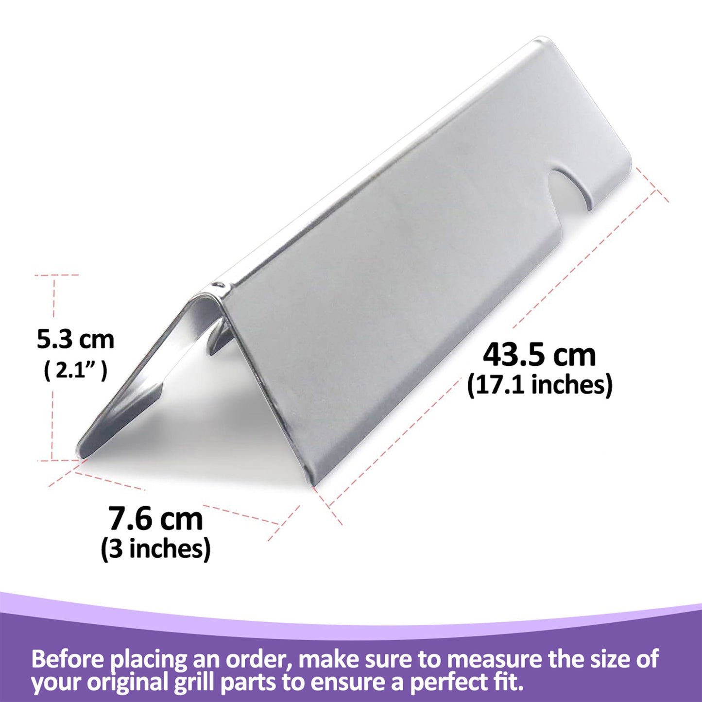66033/66797 Flavorizer Bars for Weber GS4 Genesis II 400 / LX 400 Series E-410/ S-410/ SE-410/ E-435 / S-435/ LX E/S-440 Gas Grills, Stainless Steel