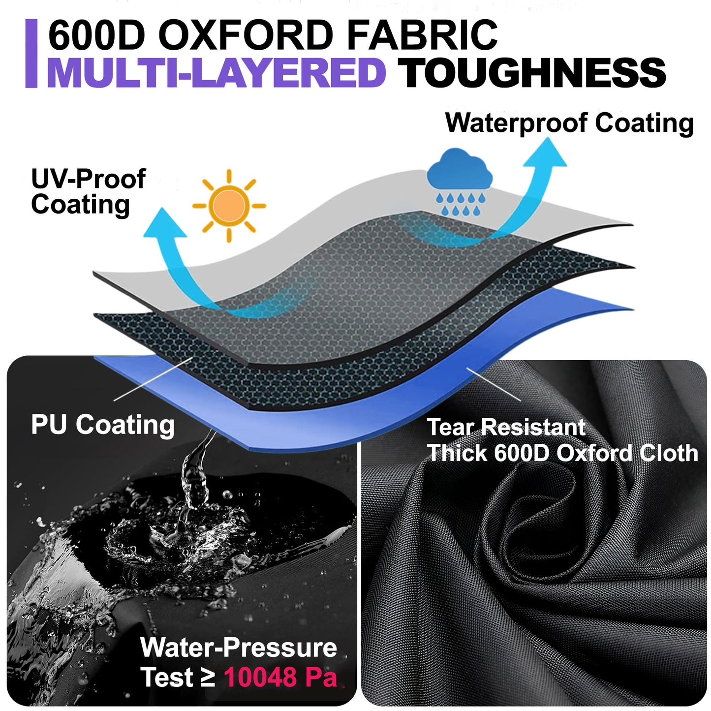 Grill Cover for Napoleon Prestige Pro 500 Series – Premium Heavy-Duty Waterproof 600D Oxford – 169 × 68 × 127 cm, Universal-Fit