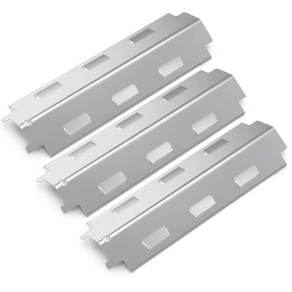 3-pack stainless steel heat plates 37cm replacing G430-0005-W1/98531 for Master Forge & Kenmore gas grills.