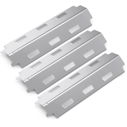 3-pack stainless steel heat plates 37cm replacing G430-0005-W1/98531 for Master Forge & Kenmore gas grills.