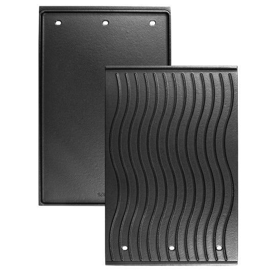 Reversible enameled cast iron griddle replacing Napoleon 56426 for Rogue 425, 525, 625 & Freestyle 365, 425 grills.