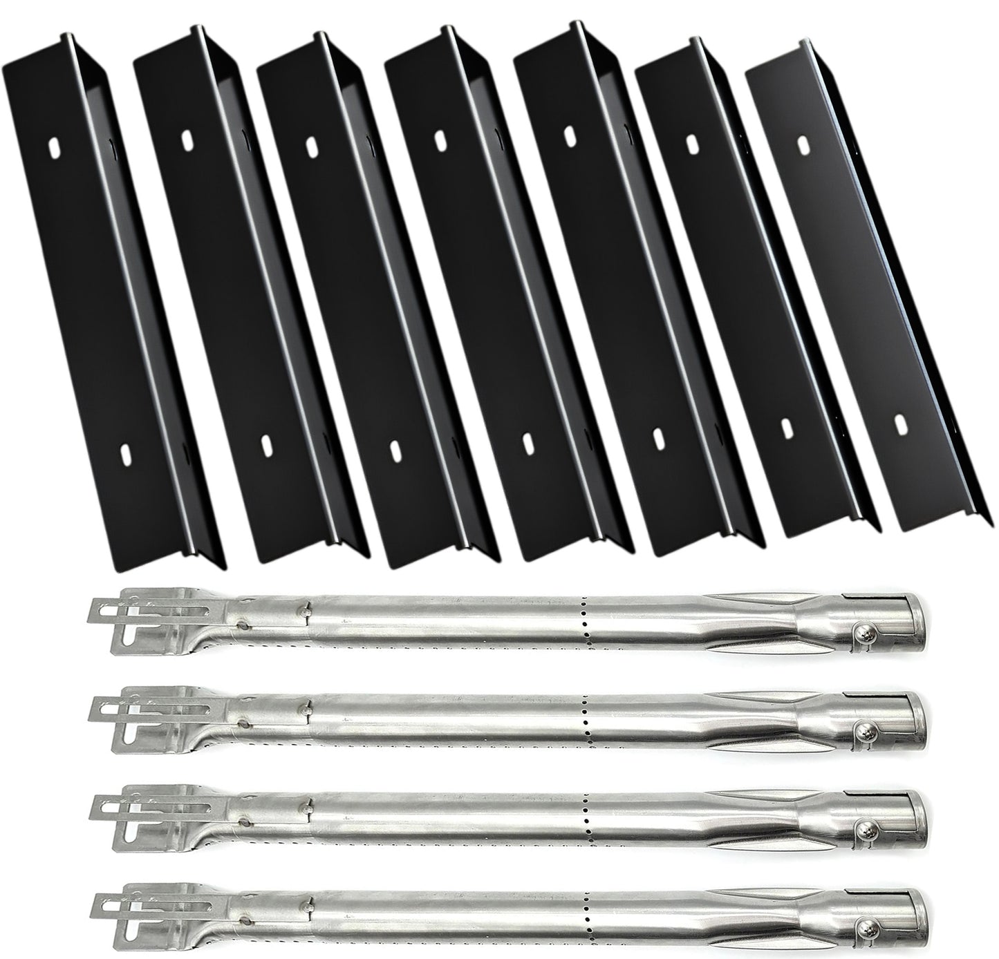 7- pack Porcelain sear plates & 4-pack adjustable stainless burners replacing Napoleon N305-0082 & N100-0044 for Prestige 500 grills.
