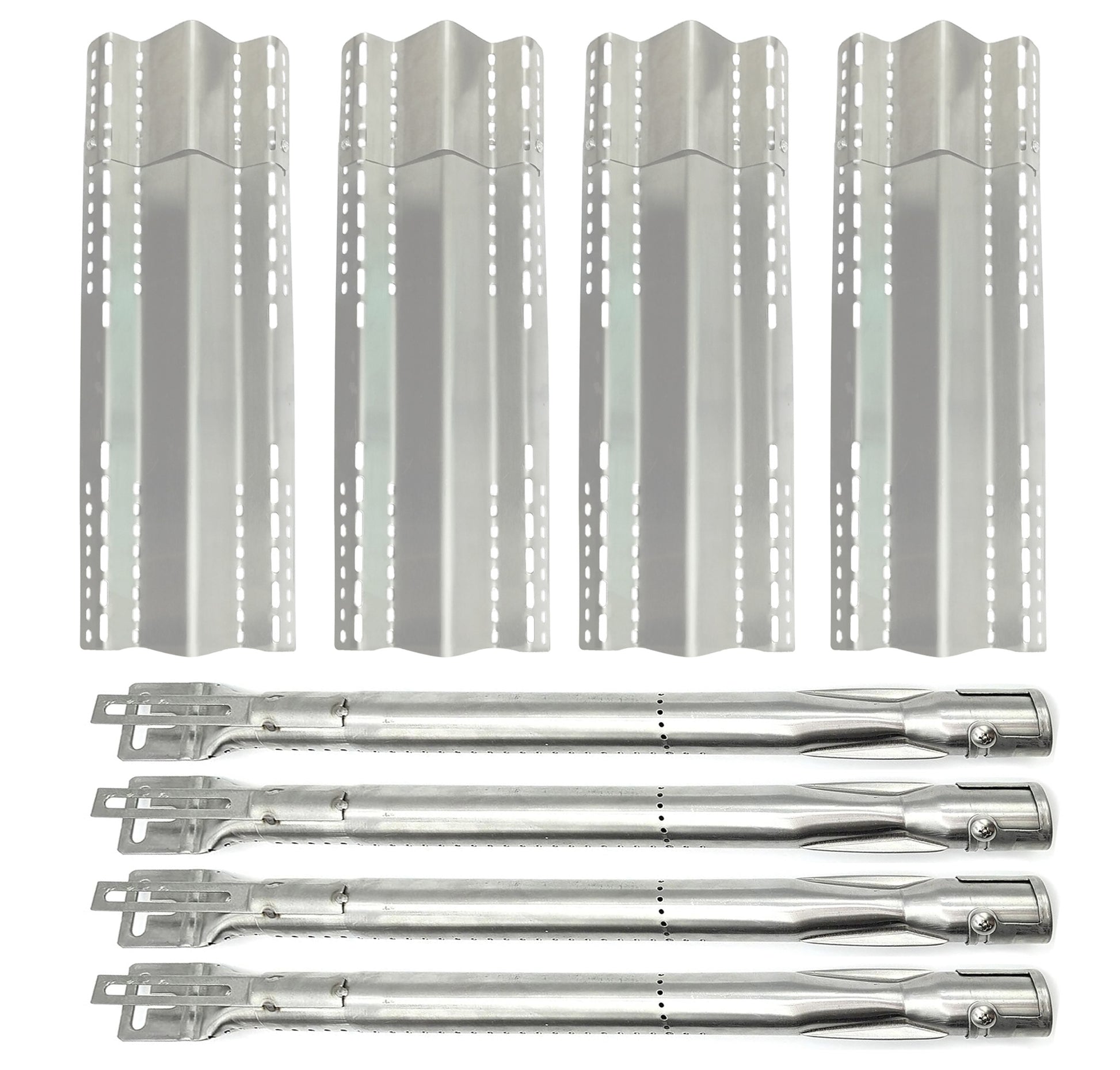 4-pack adjustable stainless sear plates & 4-pack burners for Napoleon LEX, Mirage & Legend 485, 605, 730 series gas grills.
