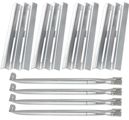 4-pack stainless steel sear plates & 4-pack burner tubes set for Napoleon LEX, Mirage & Legend 485, 605, 730 series gas grills.