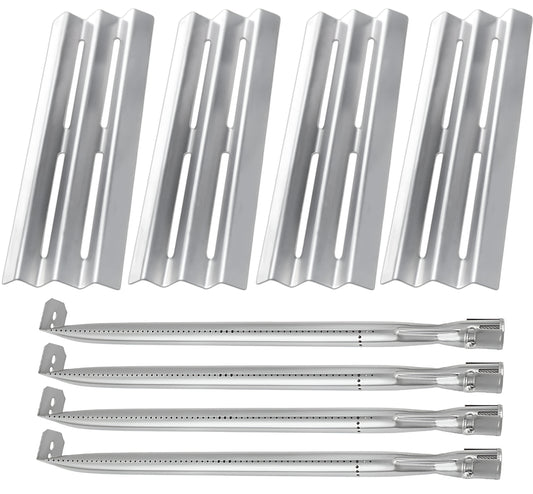 4-pack stainless steel sear plates & 4-pack burner tubes set for Napoleon LEX, Mirage & Legend 485, 605, 730 series gas grills.