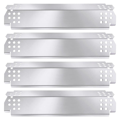 4-pack stainless steel heat tents measuring 37x10.6 cm for Nexgrill, BBQ Pro, & Members Mark gas grills.
