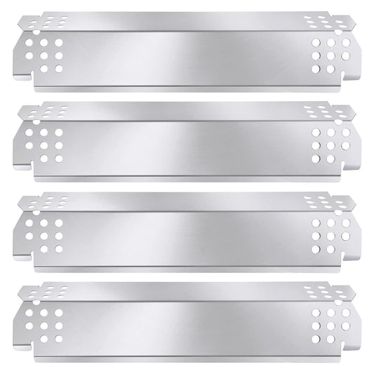 4-pack stainless steel heat tents measuring 37x10.6 cm for Nexgrill, BBQ Pro, & Members Mark gas grills.