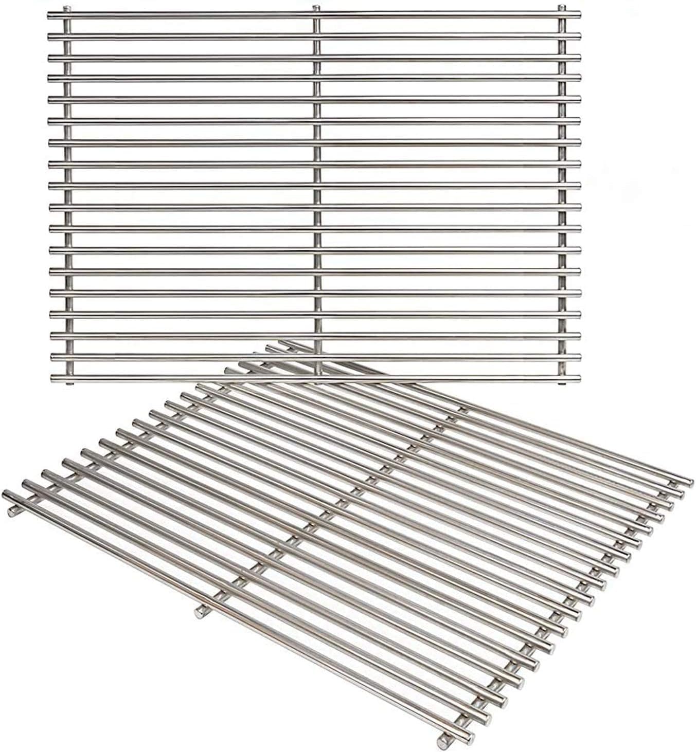 Stainless steel replacement grill grates for Nexgrill, Kenmore, Expert Grill, and Uniflame gas grills 2-pack.