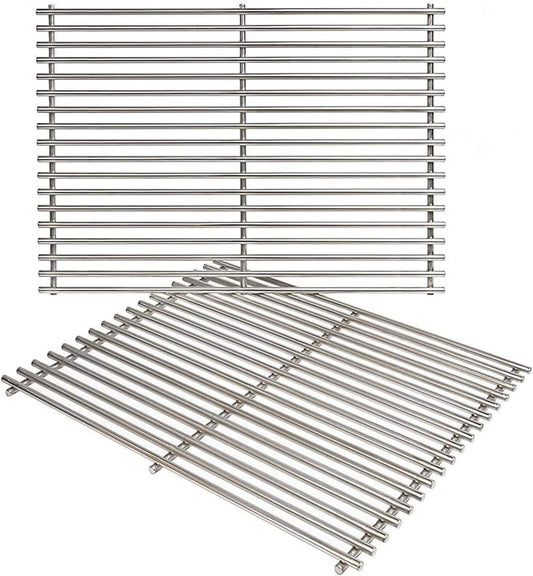 Stainless steel replacement grill grates for Nexgrill, Kenmore, Expert Grill, and Uniflame gas grills 2-pack.