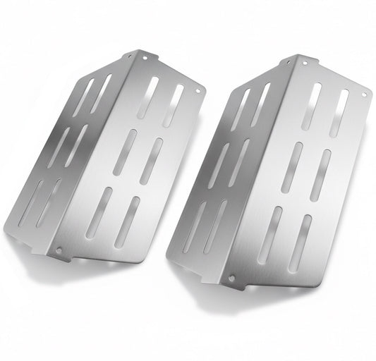 2-pack stainless steel heat deflectors for Weber Genesis 300 grills (2011-2016), replaces 7622.