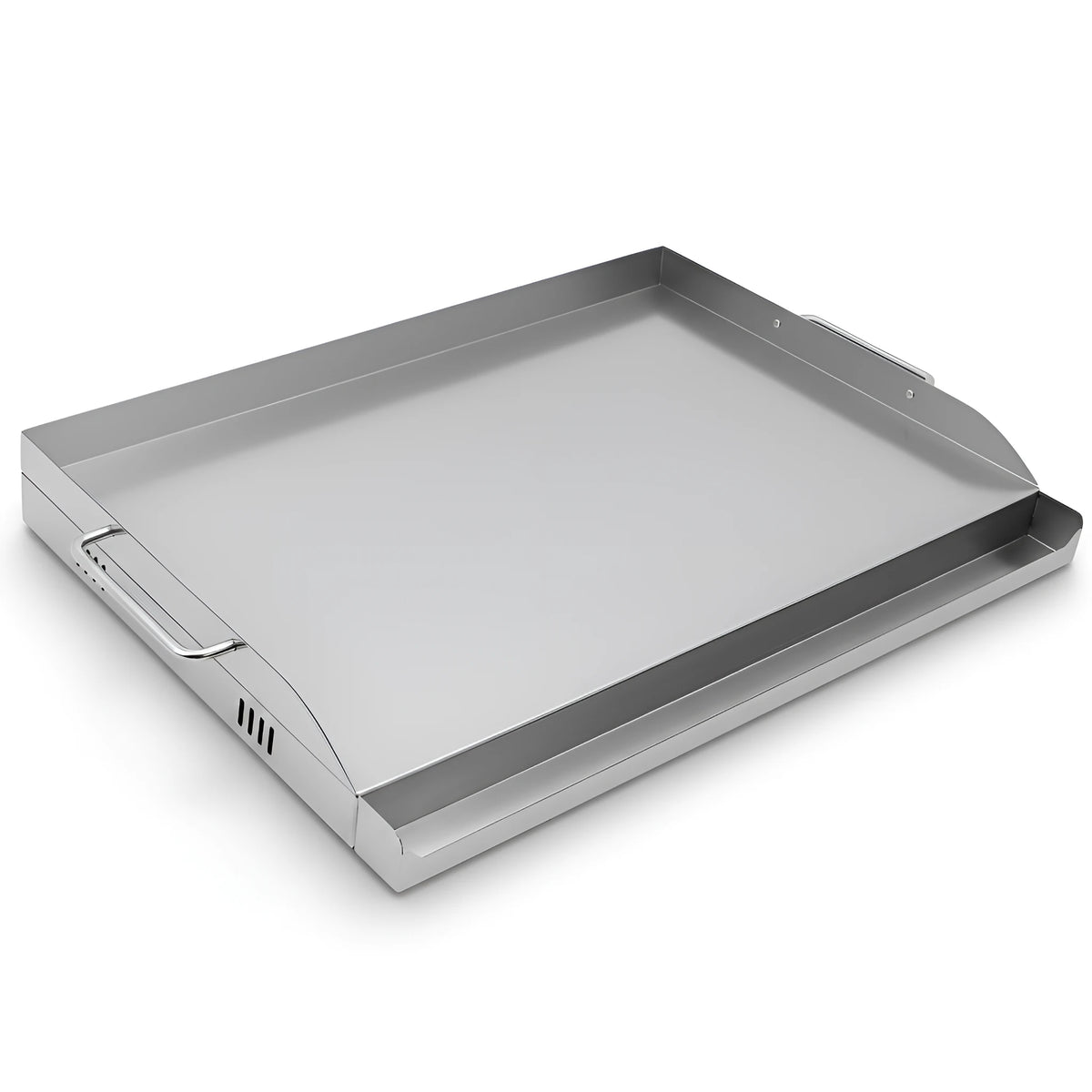 Universal stainless steel BBQ griddle plate plancha 43.2x33 cm for Weber, Napoleon, Campingaz & Enders gas grills.