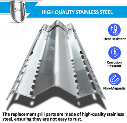 3-Pack Adjustable Length (40 - 47 cm) Sear Plates for NAPOLEON LEX, Mirage, Lifestyle & Many Other Grills, Universal Grill Parts