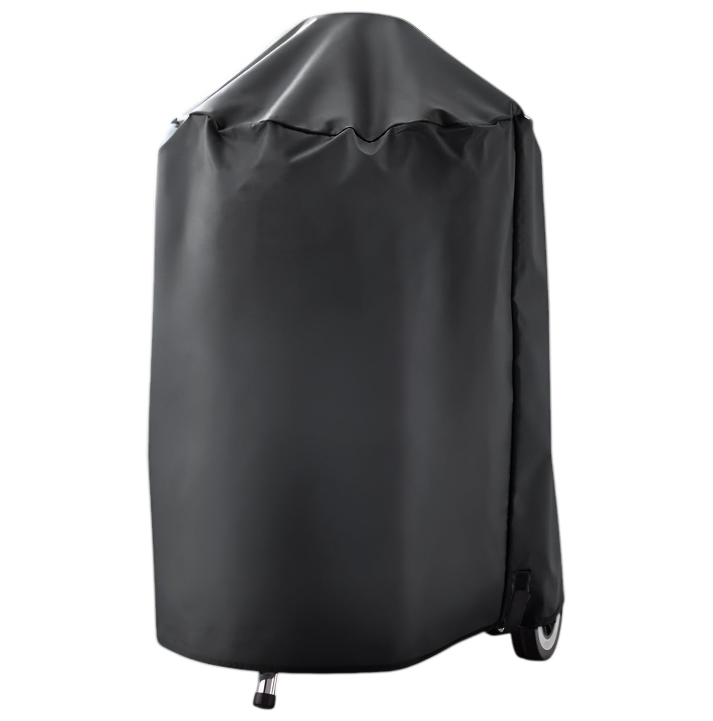 Heavy-duty 600D waterproof BBQ grill cover with Velcro straps for Weber 18-inch Original Kettle charcoal grills.