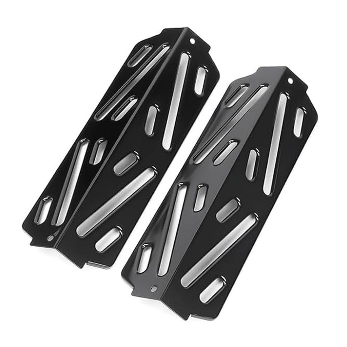 2-pack porcelain steel heat deflectors replacing Weber 66039 for Genesis II & LX 200 series grills 31.8x10.8 cm.